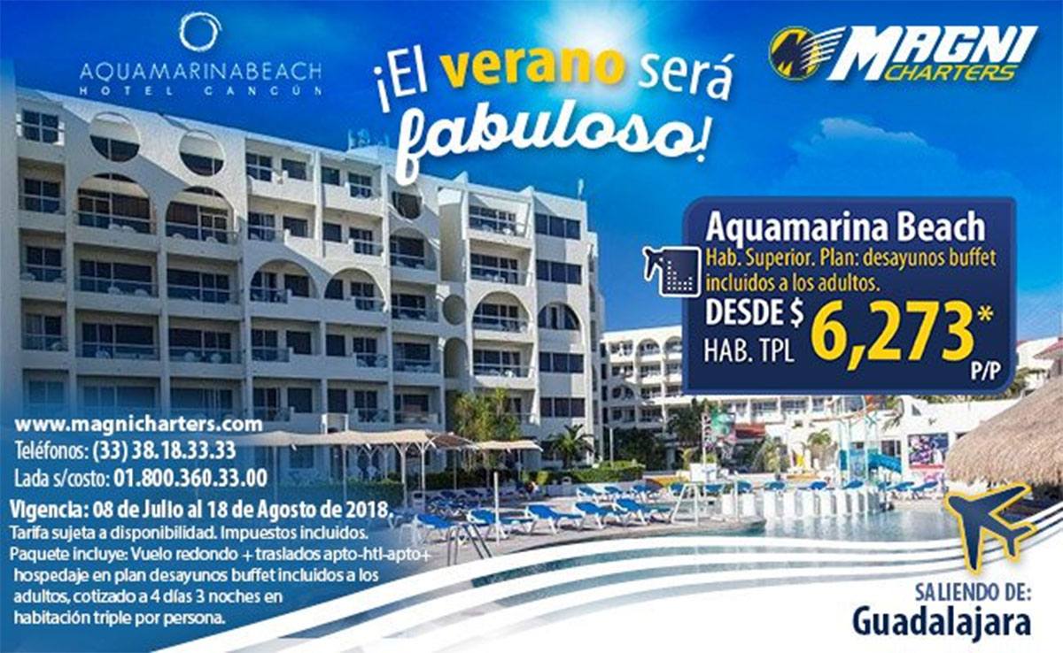 Magnicharters Promocion Aquamarina Beach Cancún