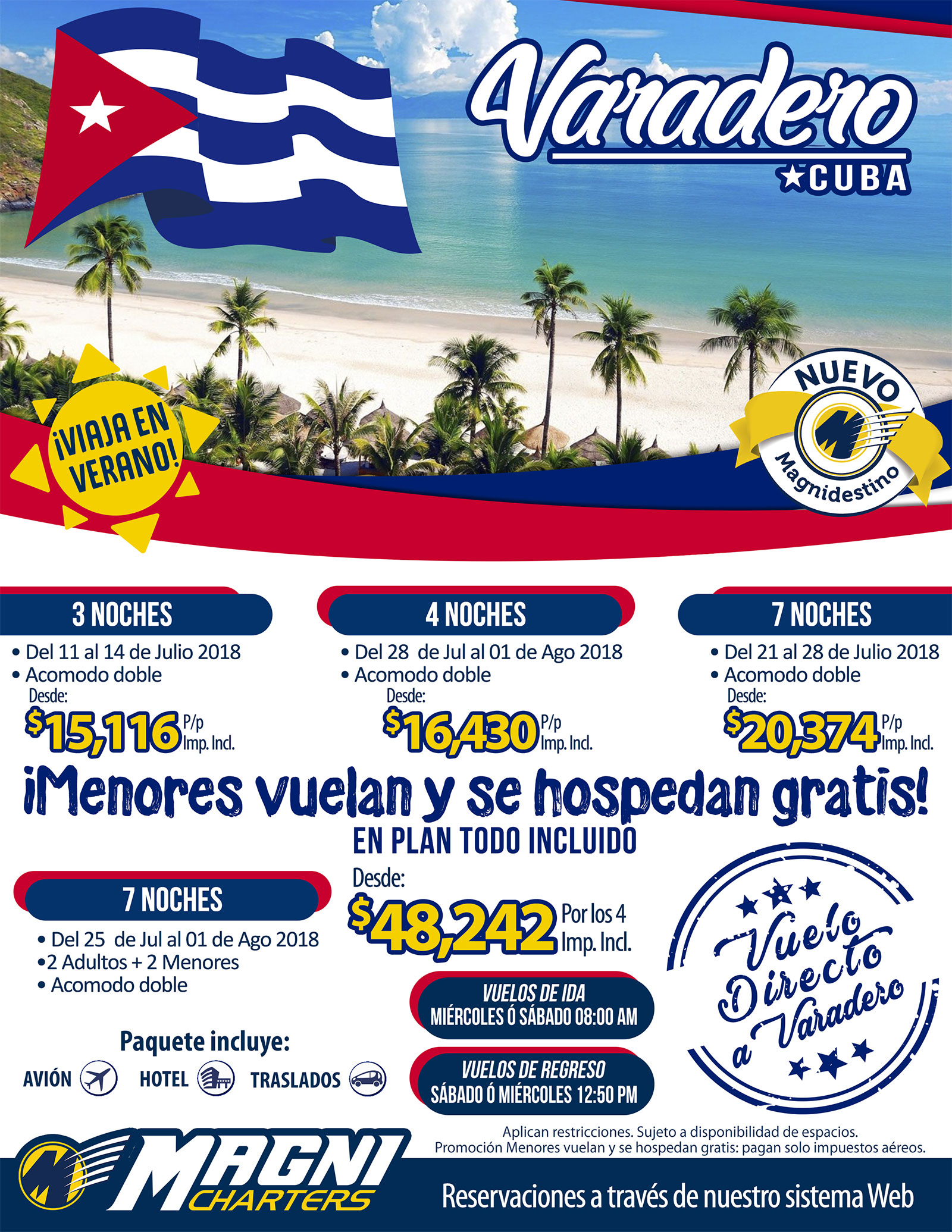 Magnicharters Verano 2018 Paquetes a Cuba desde Monterrey
