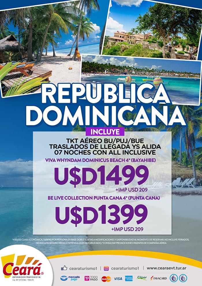 Paquete a Republica Dominicana desde Buenos Aires