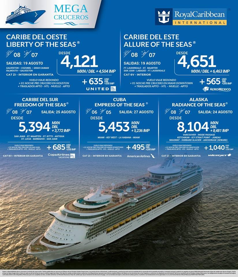 Paquetes Crucero Royal Caribbean Vuelos desde México