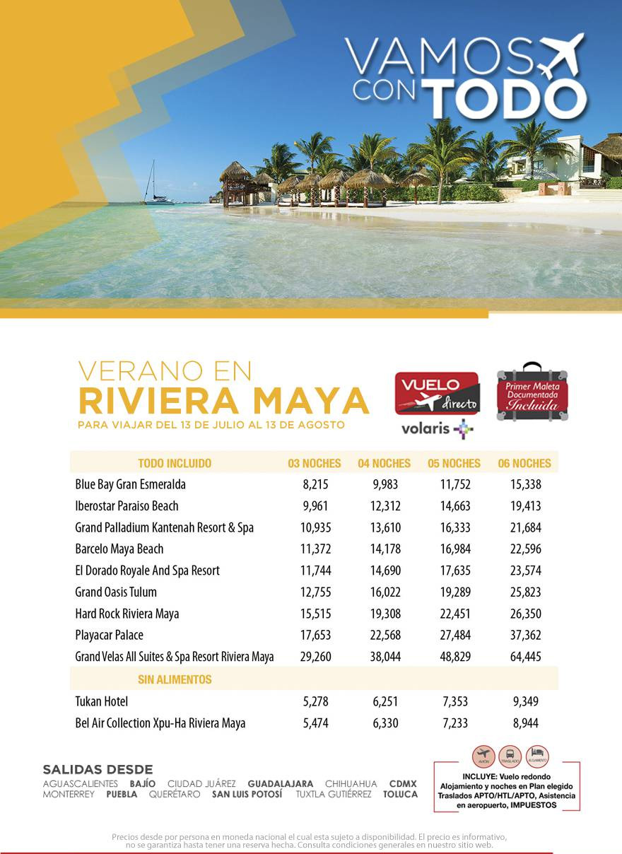 Paquetes a Riviera Maya Todo Incluido Vuelos desde México